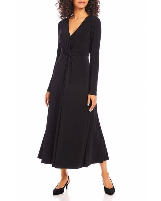 karen kane black maxi dress Karen Kane Cascade Wrap Dress, XS, Black