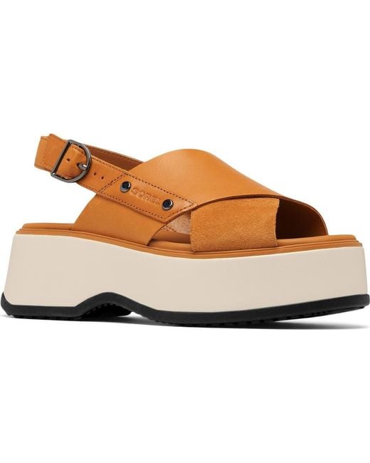 Sorel Brown Dayspring Crisscross Sandal