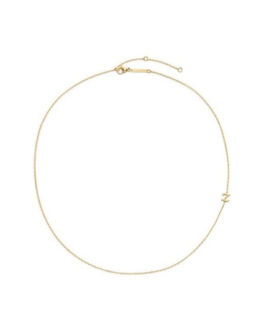 D.Louise White Initial Chain Necklace