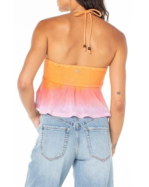 Roxy Blue Magic Hour Ombré Halter Top