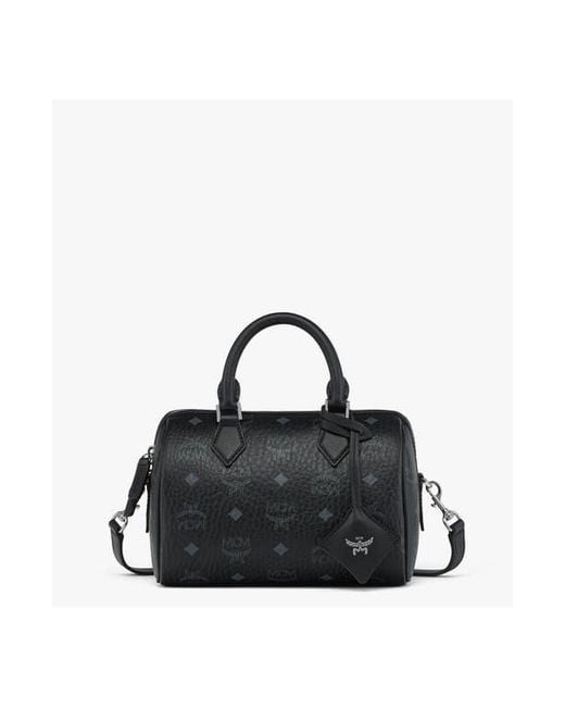 MCM Black Small Ella Boston Bag
