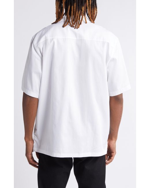 Carhartt White Delray Cotton & Lyocell Camp Shirt for men