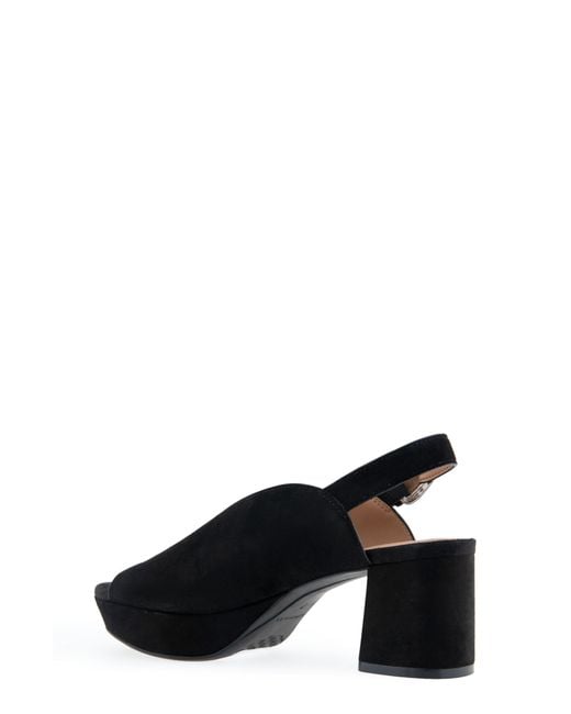 Aerosoles Black Cornelia Slingback Platform Sandal