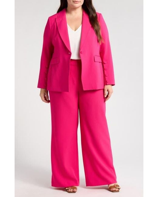 Tahari Pink One-Button Blazer