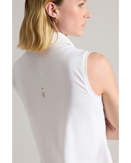Rhone White Course To Court Sleeveless Polo