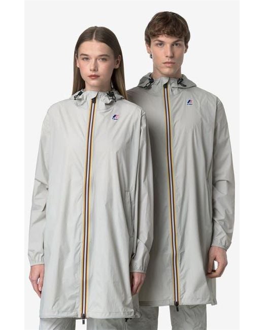 K-Way Gray Le Vrai 4.0 Eiffel East Water Repellent Raincoat
