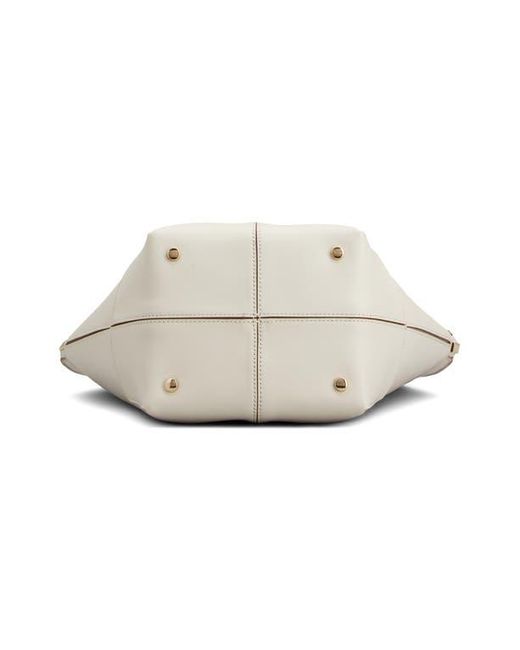 Tod's White Small Sacca Leather Bucket Bag