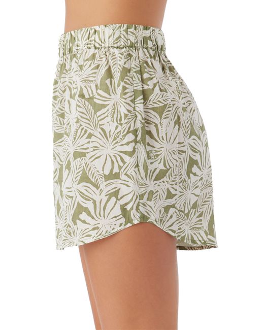 O'neill Sportswear Multicolor Pam Floral Print Cotton Shorts