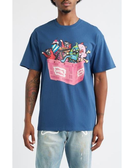 ICECREAM Blue Basketcase Graphic T-Shirt for men