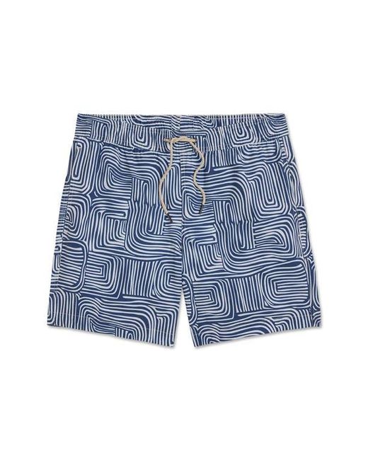 Fair Harbor Men's Blue The Bayberry Swim Trunks