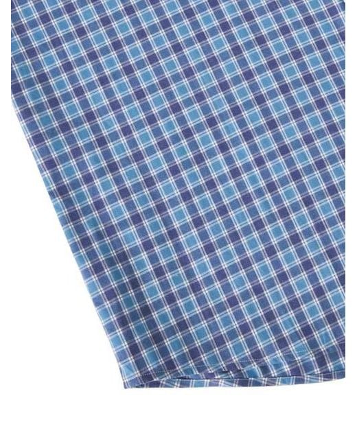 Robert Talbott Blue Reynolds Ultra Light Weight Brushed Multi Check Shirt for men