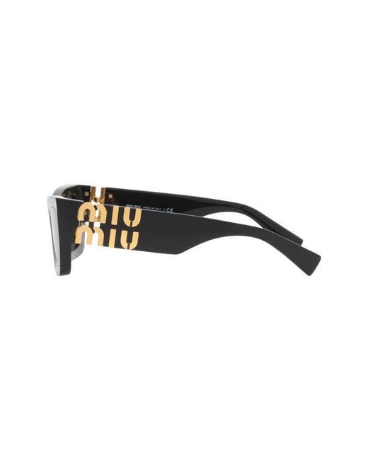 Miu Miu Gray 53Mm Rectangular Sunglasses