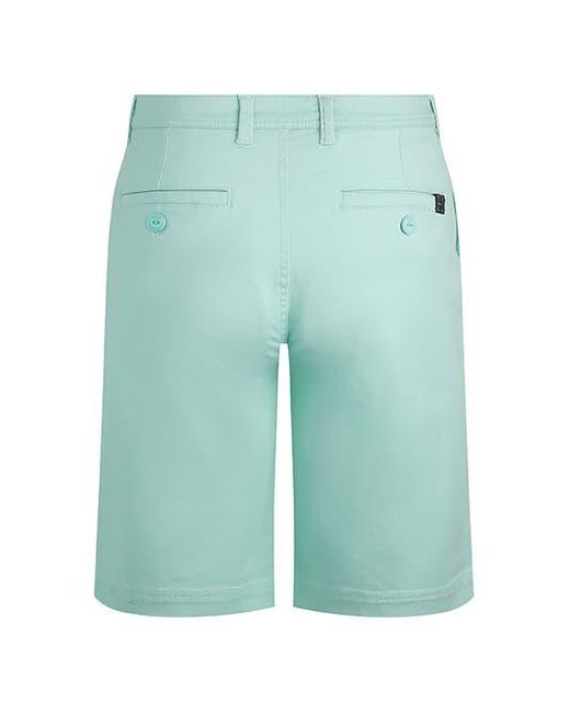 Weird Fish Blue Rayburn Flat Front Shorts for men