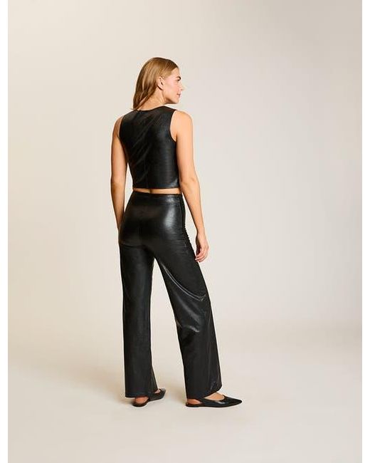 Commando Black Faux Leather Shell