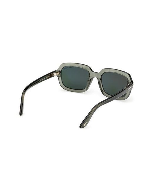 Tom Ford Green Lana 53Mm Rectangular Sunglasses