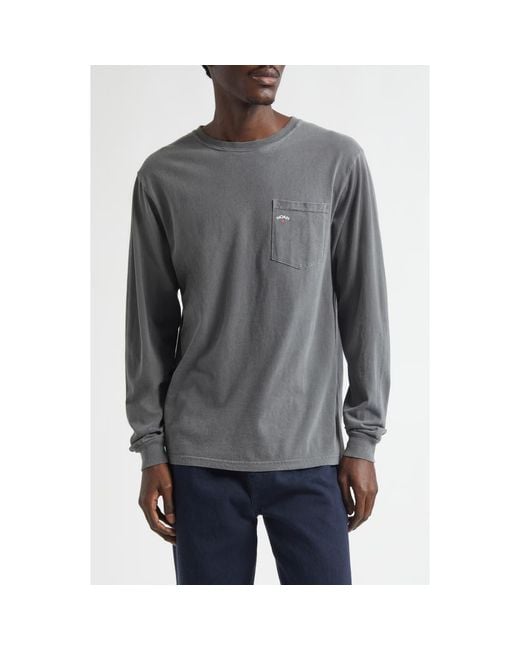 Noah Core Logo Tee gray グレー Noah Core Logo Long Sleeve Pocket T-Shirt in Gray for Men | Lyst