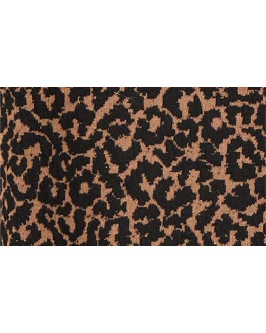 Kasper Brown Leopard Jacquard Cape