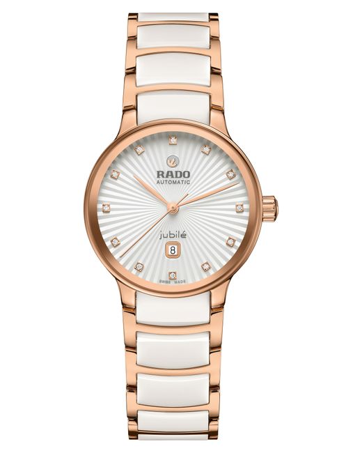Rado Metallic Centrix Automatic Diamond Bracelet Watch, 30.5Mm for men