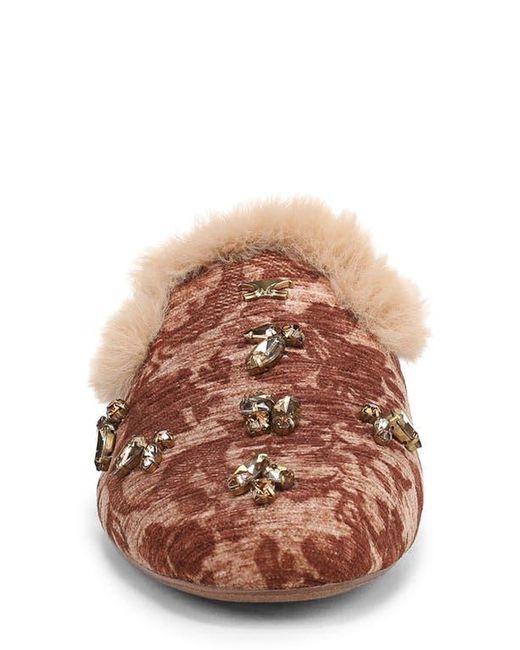 Circus by Sam Edelman Brown Tillie Faux Fur Trim Mule