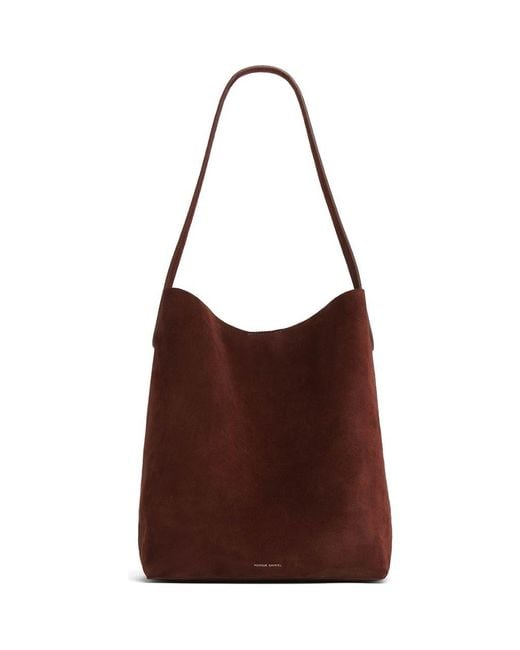 Mansur Gavriel Brown Everyday Cabas Suede Hobo Bag