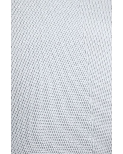 DIESEL White Diesel M-onervax Body-con Mock Neck Rib Sweater Dress