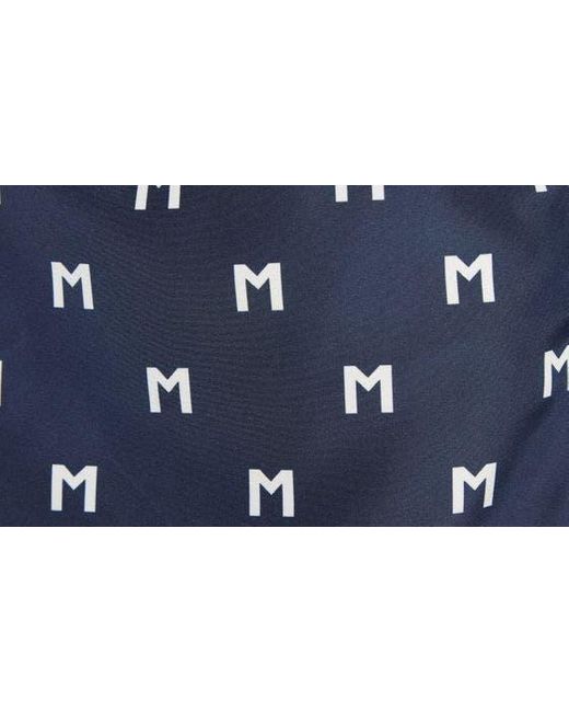 Moncler Blue Mare Monogram Swim Trunks for men
