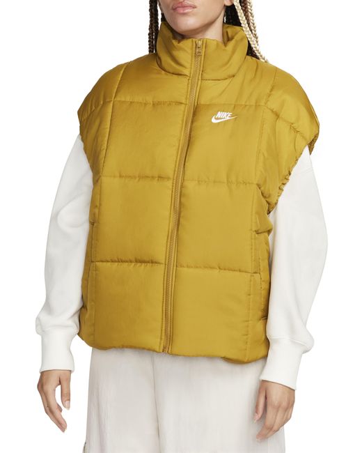 Nike Yellow Sportswear Classic Water Repellent Therma-fit Loose Puffer Vest