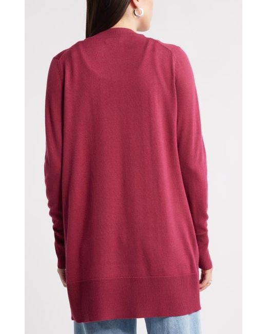 Caslon Red Everyday Open Front Cardigan