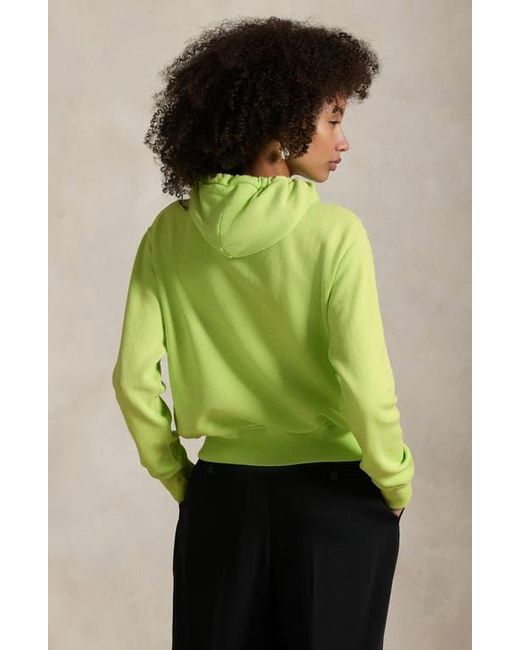Polo Ralph Lauren Green Big Pony Lightweight Fleece Zip Hoodie