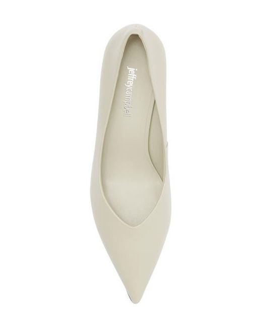 Jeffrey Campbell White Hourglass Pointed Toe Pump