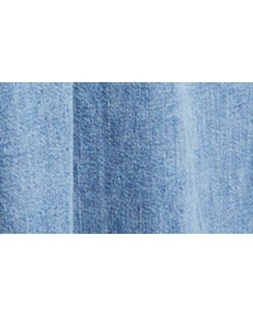 Treasure & Bond Blue Smocked Waist Chambray Midi Dress