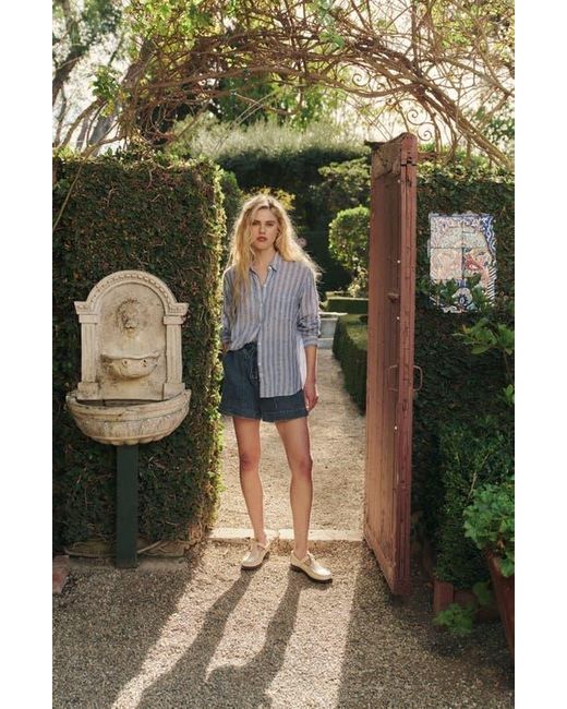 Rails Blue Foster Paperbag Denim Shorts
