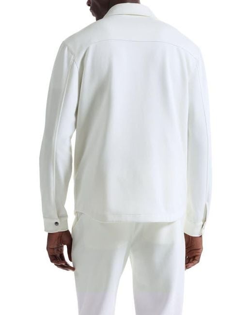 Bugatchi White Soft Touch Snap-Up Shirt for men