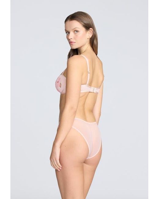 CUUP Pink The Balconette Mesh Underwire Bra