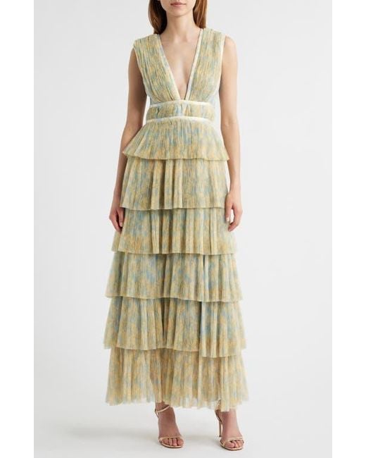 hutch freya sleeveless tiered tulle maxi dress NWOT Anthropologie Hutch Freya Sleeveless Tiered Tulle Maxi Dress in Brick Red S