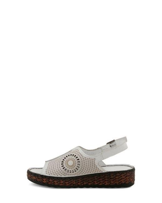 Spring Step White Cordero Slingback Sandal