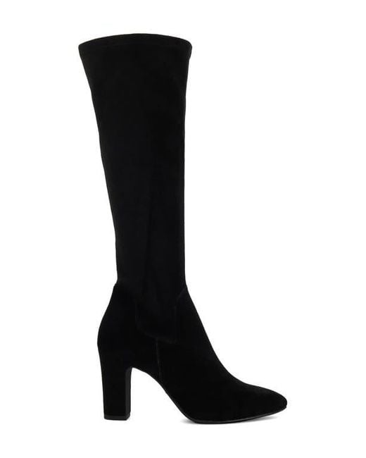 Dune Black Simple Knee High Boot