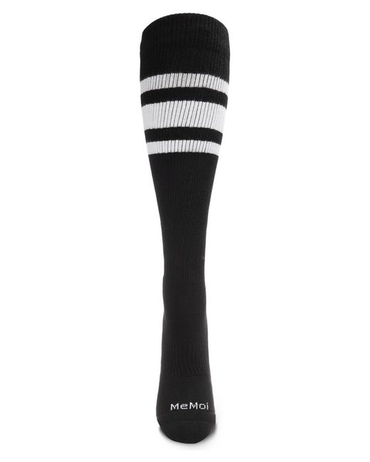 Memoi Black Stripe Performance Knee High Compression Socks