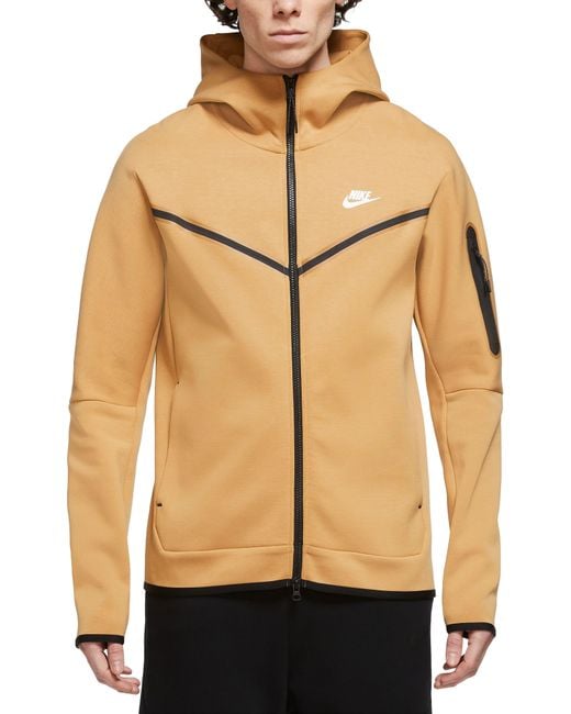 Nike Sportswear Tech Fleece Zip Hoodie in Natural for Men | Lyst