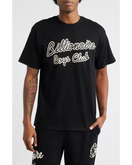 BBCICECREAM Black Bb Mantra Cotton Graphic T-Shirt for men