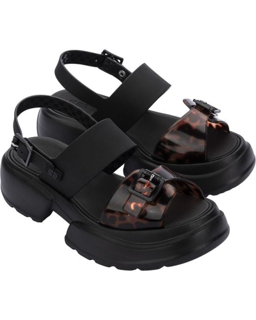 Melissa Black Push Slingback Platform Sandal