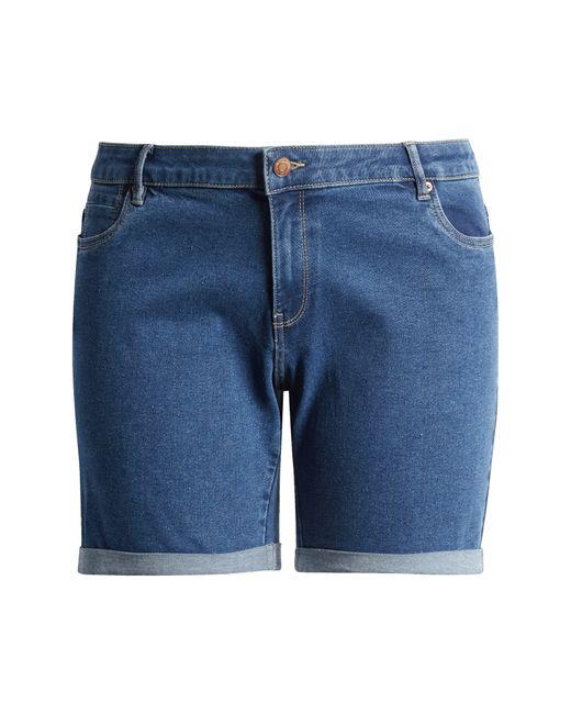 Vero Moda Blue Luna Cuffed Denim Shorts