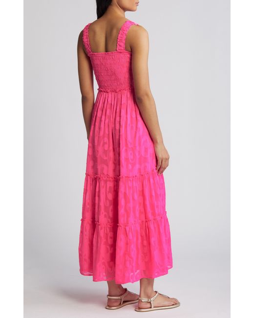 Lilly Pulitzer Pink Lilly Pulitzer Hadley Smocked Maxi Dress