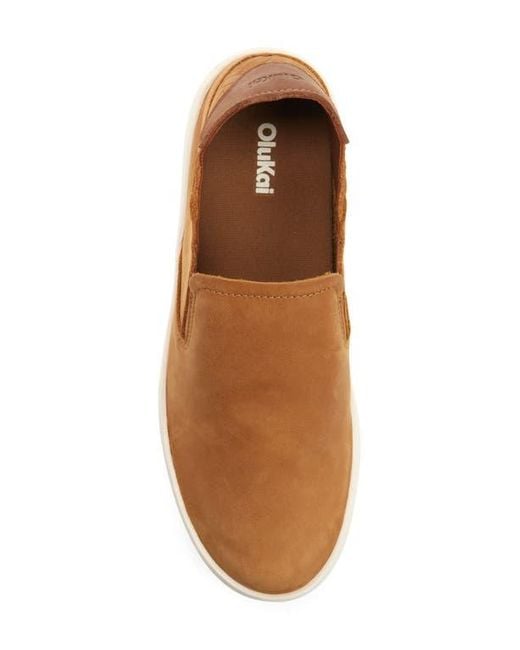 Olukai Brown Pehuea Slip-On Sneaker