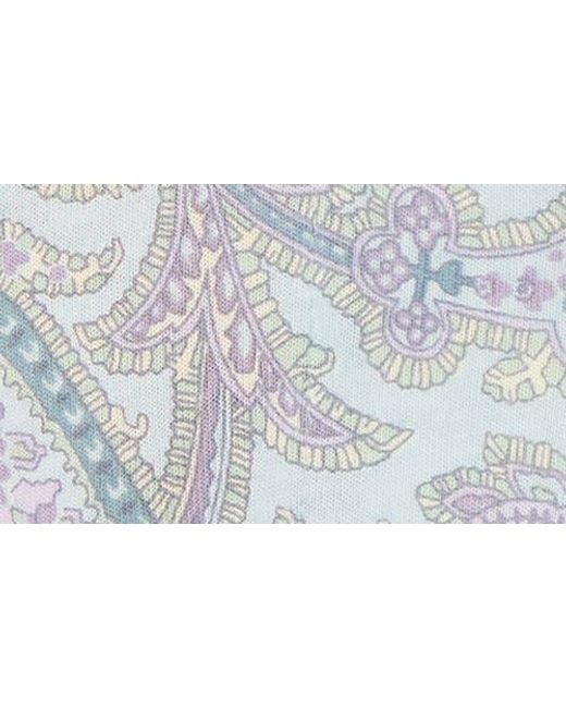Ralph Lauren Gray Print Cotton Blend Pajamas