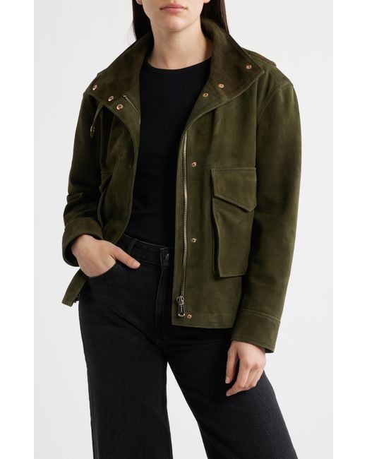 Bernardo Black Suede Bubble Jacket
