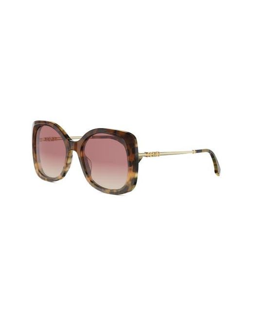 Fendi Pink Graphy 55Mm Gradient Square Sunglasses