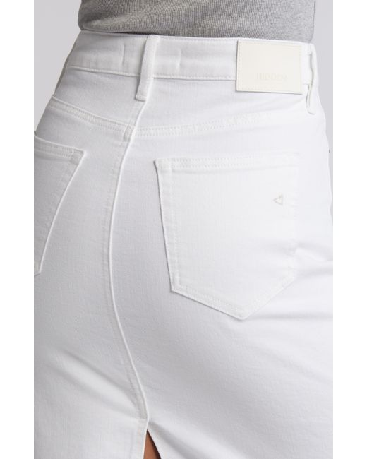 Hidden Jeans White Raw Hem Denim Skirt