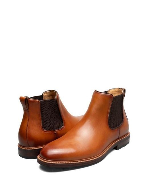 Florsheim Brown Anthem Plain Toe Chelsea Boot for men