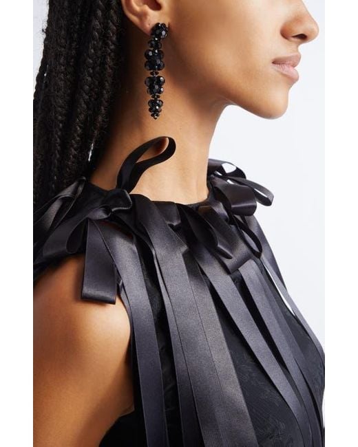 Simone Rocha Black Cluster Drop Earrings